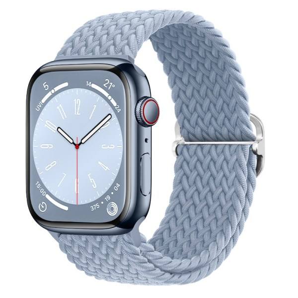 Flätat tygarmband till Apple Watch 42/44/45/49mm - Olika färger Grön