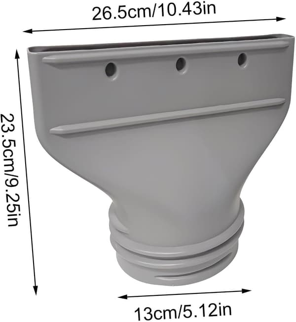 Luftkondisjoneringsslangeadapter flat - ABS - for bærbar luftkondisjonering