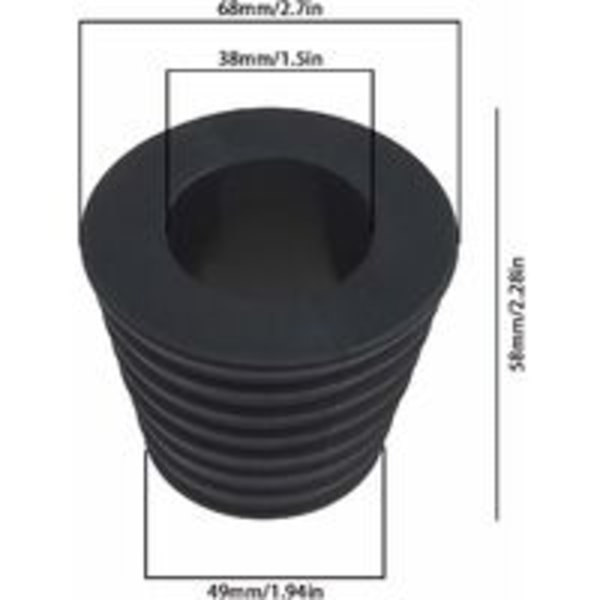 IC 2X Gummiparaplykonkil til parasollbas-holder Hul Plugbord Udendørs Paraply 1,5 tommer/38 mm - Versailles