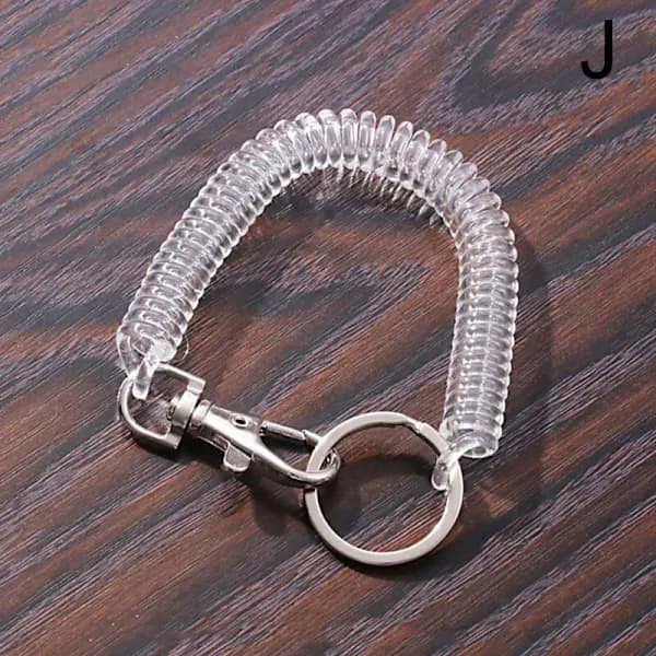 1 stk Uttrekkbar Spiral Stretch Nøkkelring Nøkkelring Tilbehør B B