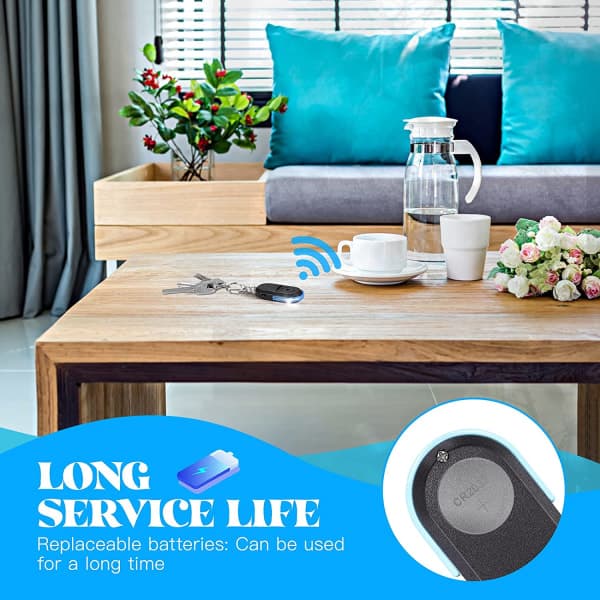 Trådløs nøglefinder med alarm og LED-lys (blå) IC