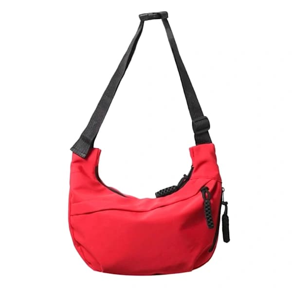 Rea Basic Kvalitet Budget Letvægts Crossbody Taske Multi Lomme Nylon Sling Bag Rejsetaske sort medium black medium