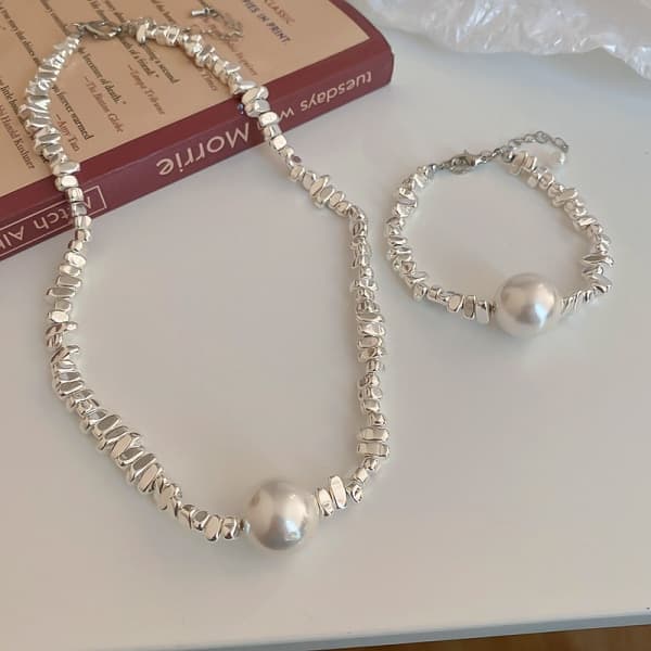 IC perlekæde halskæde kravekæde halskæde + armbånd