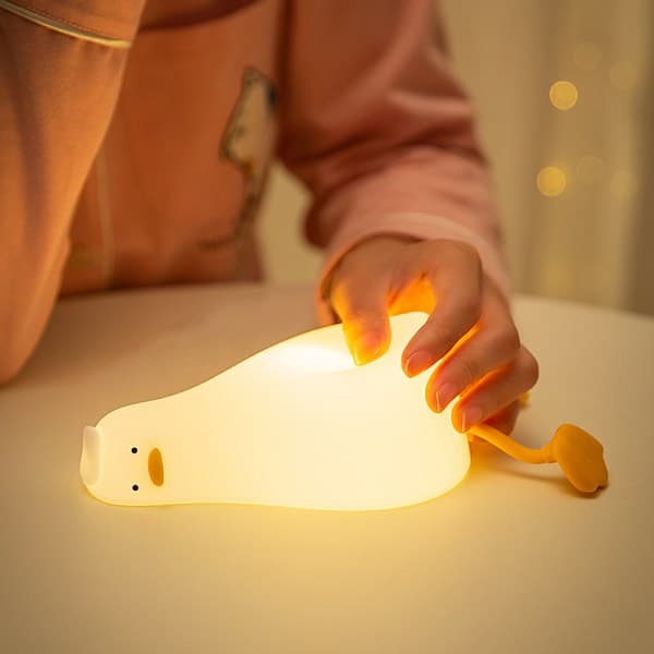 Andenattlampe LED Nattlys Oppladbar Hvit