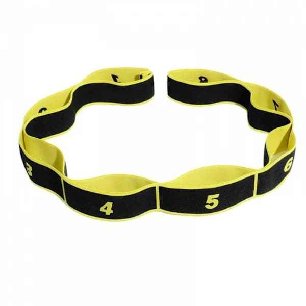Elastic training band with loops, yellow