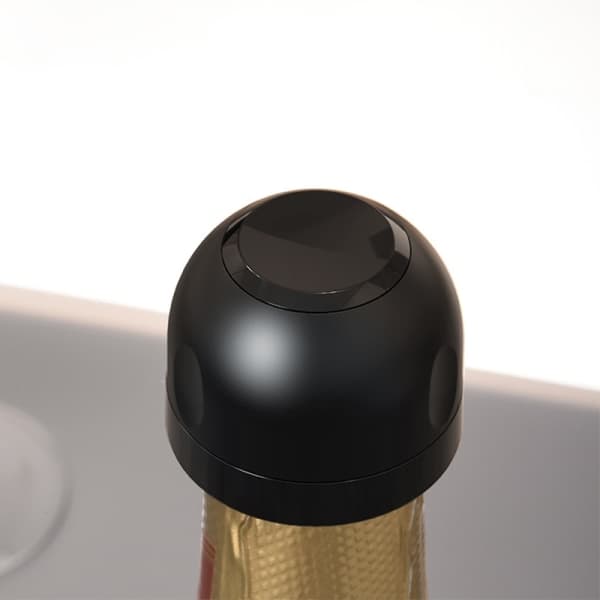 IC 2 stk Champagne / Vinkork - Vakuumforsegling - Propp Svart