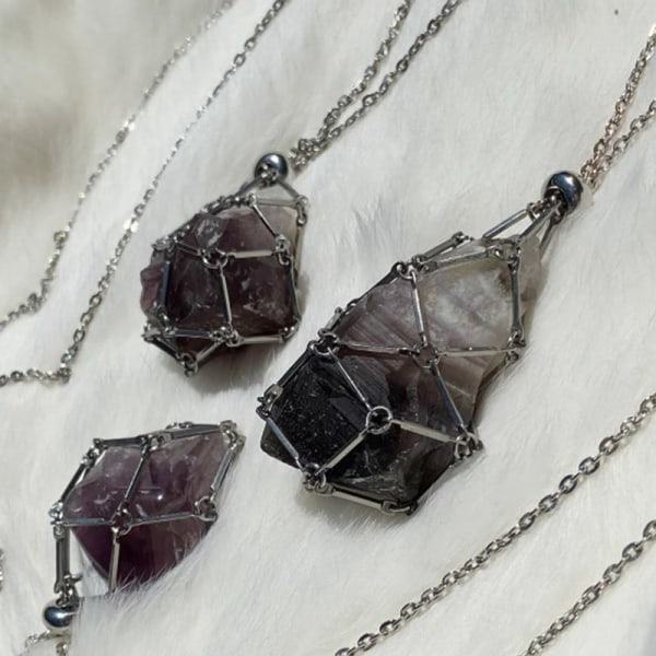 IC Guldpläterat Utbytbart Crystal Pouch Halsband Crystal Chai L