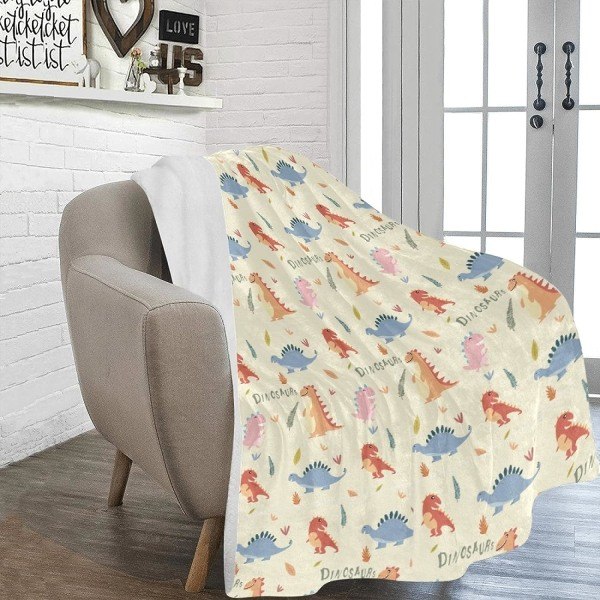 IC Dinosaurie-tæppe til drenge Piger Dino gaver til børn Blød fleece-tæppe Alle årstider Børn Toddler til dinosaur-elskere 50x60 tommer