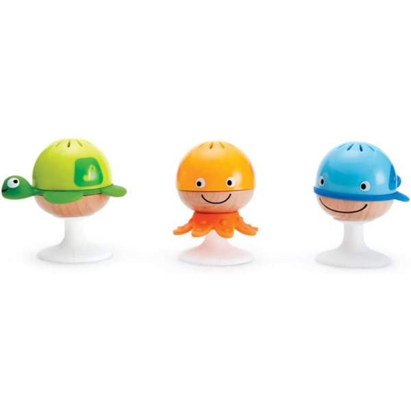 IC Skallror Set | Tre havsdjur sugkoppsleksaker, pedagogisk baby , multi , 5'' x 2'' (E0330 )