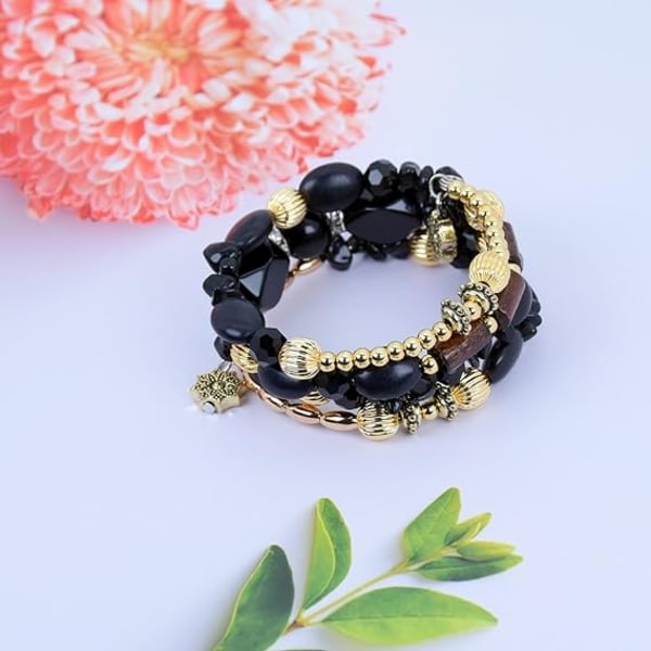 IC Boho Multilayer Irregular Agate Beads Charmarmband för kvinnor Vintage Jade Stone Man Armband Yoga Armband Etniska smycken