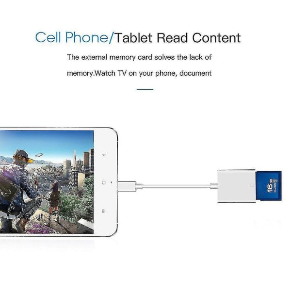 IC USB 3.1 Typ C-läsare Usb-c till SD Sdxc Otg minneskortläsare