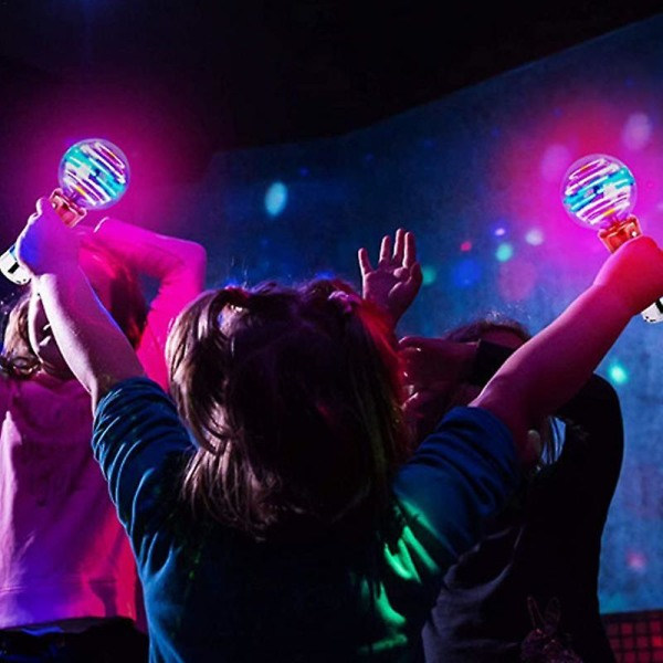 IC Valoisa Taikasauva Hohtava taikapallo lapsille lelutikku Pyörivä glitter hohtava lelu Hauskoja lahjoja tai syntymäpäiväjuhlia