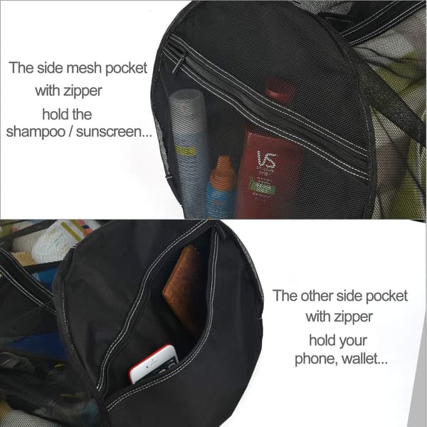 Mesh dykkerbag XXL - 94 x 38 x 38 cm - snorkel og strand