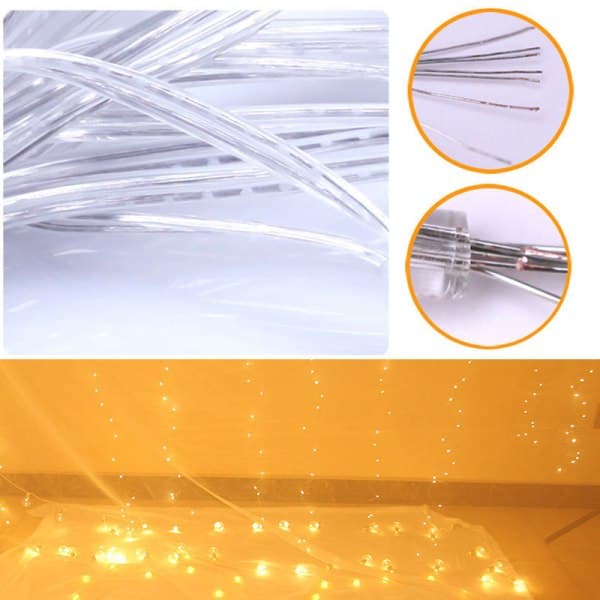 IC LED-gardin 3x1m - Varmt hvitt
