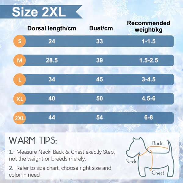 IG Hundetøj Varm Hundejakke Small Medium Large Dog