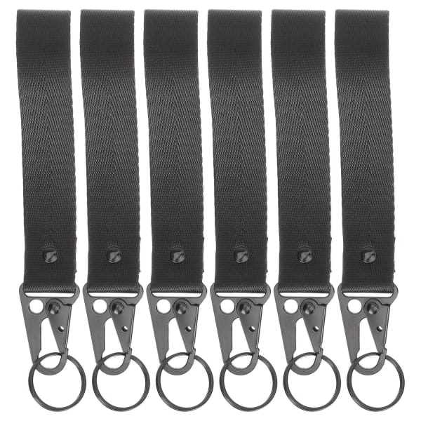 6 st Nyckelringar Ryggsäck Nyckelspännen Herr midjebälte Nyckelringar Nyckelringar (19x2,5 cm, svart) IC