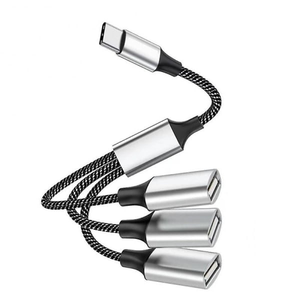 IC Ryra Multi USB Typ C Hub-jakaja Laajennukset 4 Porttia OTG Nopea Tiedonsiirto Adapteri Kannettava