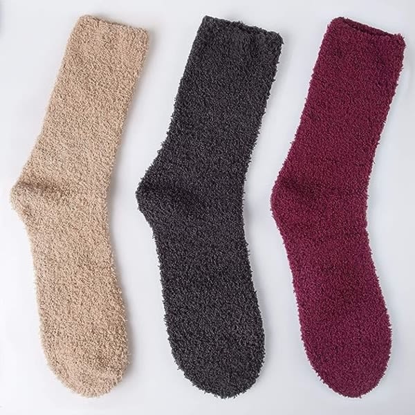 IC 6 par Herr Fuzzy Strumpor Vintertofflor Fleece Strumpor Herr