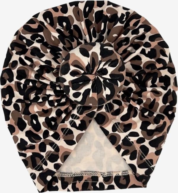Baby - Turban - Hårbånd - Hodeplagg - Lue - Leopardmønster