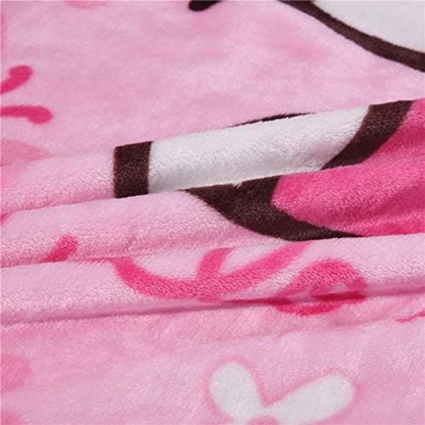 IC Kawaii filt flanellkast filt Kattfilt Lätt supermjukt mysigt för säng 55'' x 40'' (rosa)