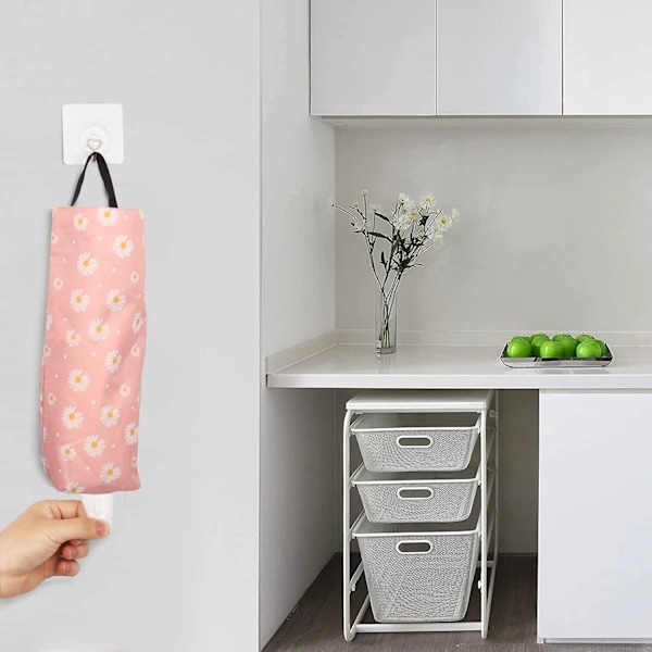 2-pack Washed Plastic Bags with Foldable Wall Mount, ZQKLA