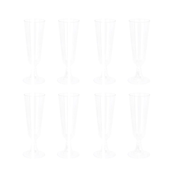 24 st Engångschampagneglas Plast Vinglas Testglas Champagne Flutes Glas 4,7 oz (150 ml)