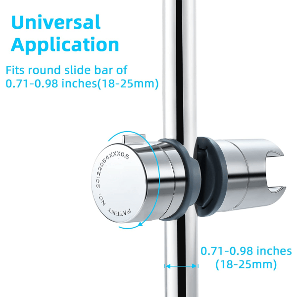 IC Duschhuvudfäste, 18-25mm justerbart fäste