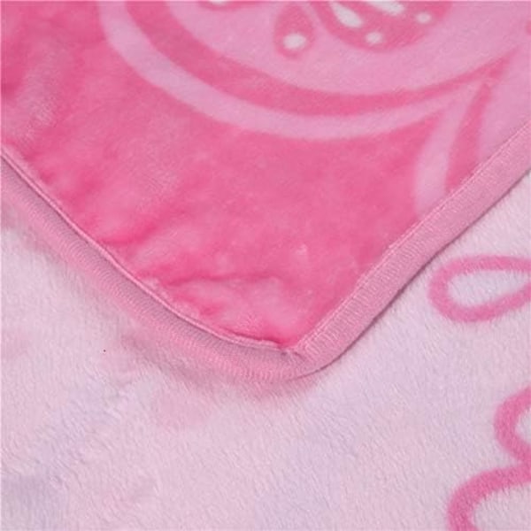 IC Kawaii filt flanellkast filt Kattfilt Lätt supermjukt mysigt för säng 55'' x 40'' (rosa)