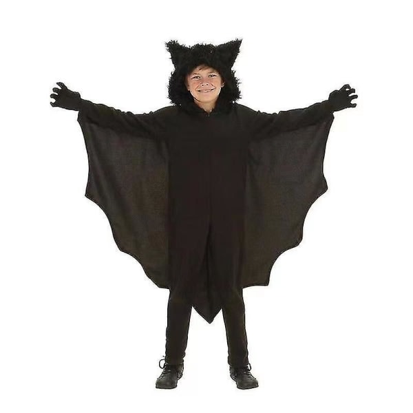 Barne Halloween Cosplay hettegenser med hansker Vampire S-(105-115)