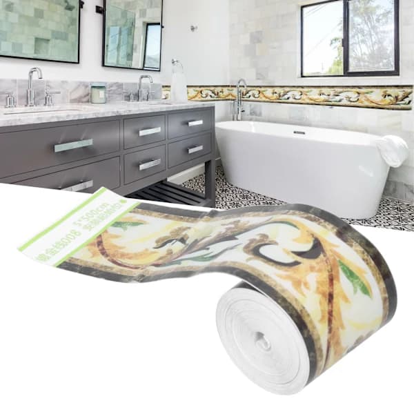 Wallpaper Border Self-Adhesive Decor for Living Room Kitchen Bathroom 5x500cm
