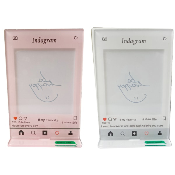 IC Fotokortholder Stativ Idol Fotorammer i stilkort Rosa