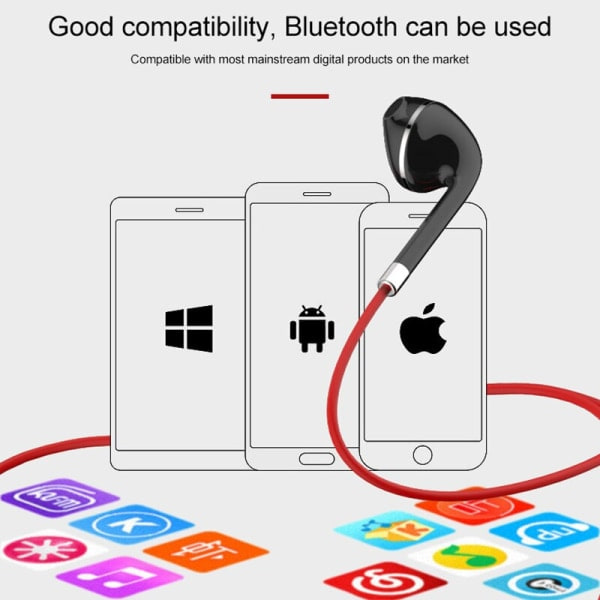 IC Bluetooth-kuulokkeet magneettiset urheilun langattomat kuulokkeet kaulapannalla mikrofonilla sopivat Xiaomi Redmi Huawei P30:lle