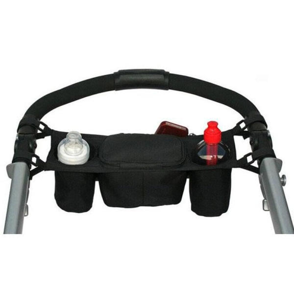 IC Barnevognsoppbevaring med Koppholder Svart