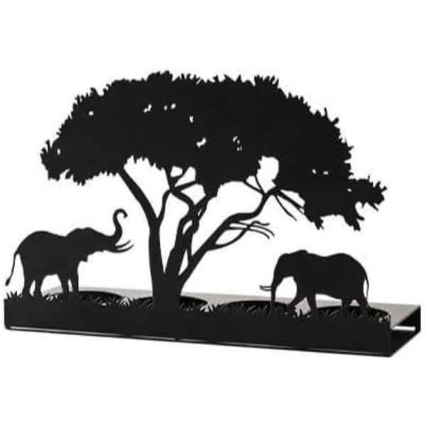 IC Metallljushållare Elefant Elefant Träd Silhuett värmeljusstake Kreativ heminredning Jul Bröllopsbordsdekoration