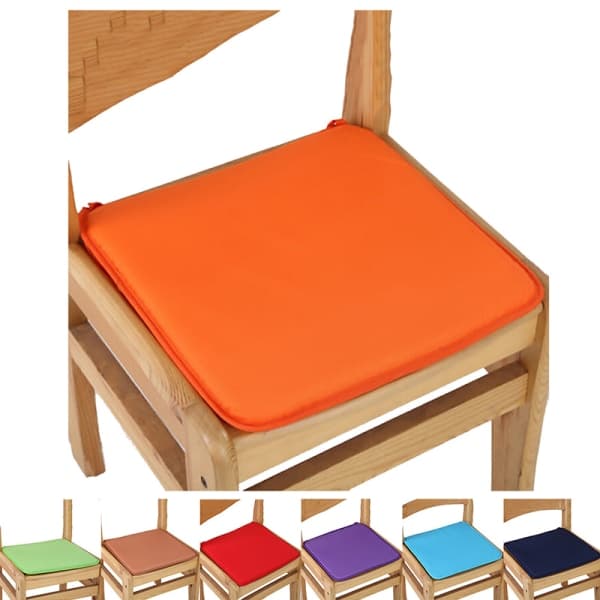 IC Kudde Kontorsstol Trädgård Indoor Dining Sittdyna Tie On Squar orange 6Pcs