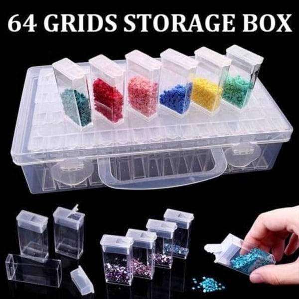 IC Diamantmalingboks 64 Ruter Mini Bærbar Diamant Broderi