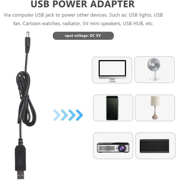 USB DC 5V til 12V 2.1mm X 5.5mm Modulkonverter Hannkontakt Jack Kabelplugg, Kabel til -1M (5V 12)