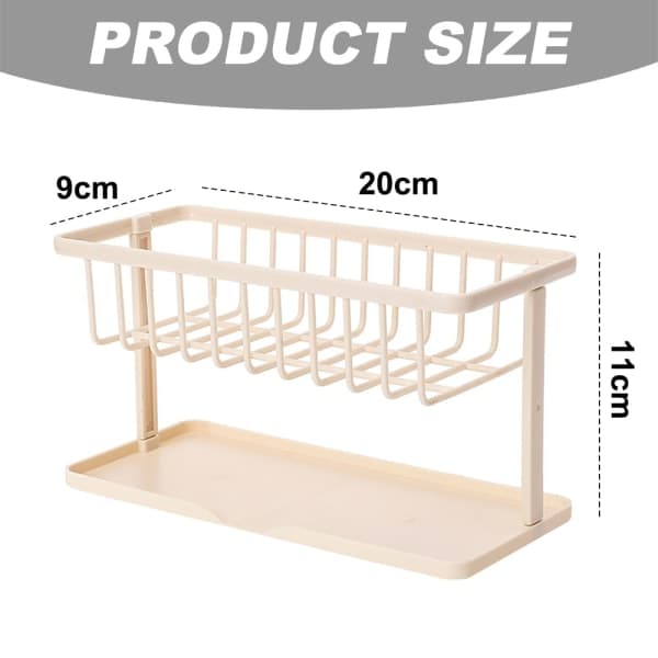 IC ABS-materiale, tre farger, dobbeltlags avløpsstativ, svamp Beige