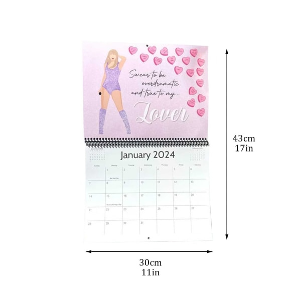 Taylor Tour Kalender 2024, Swift Musikkplakat Album Cover Poster Kalender - Årsvegg for Jenter og Gutter Julegave Musikkelsker Kalender