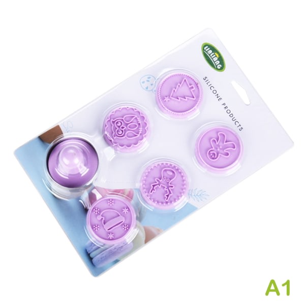 IC 1Set 3D Julekageform Silikon Tegneserieform A1