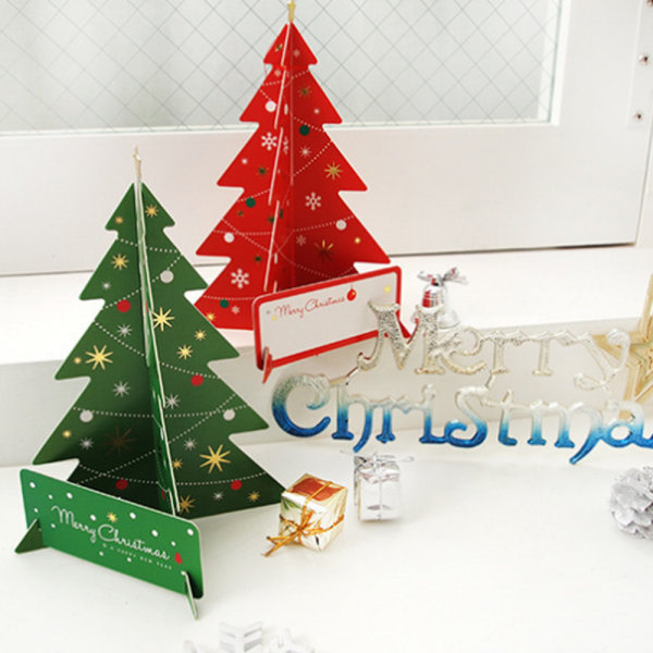 IC 6 julkreativa 3D-julhälsningskort 3D-paperi ca