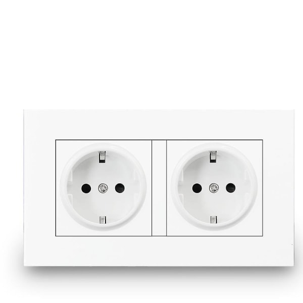 IC CNE 16a USB strøm - dobbelt ram vægkontakt
