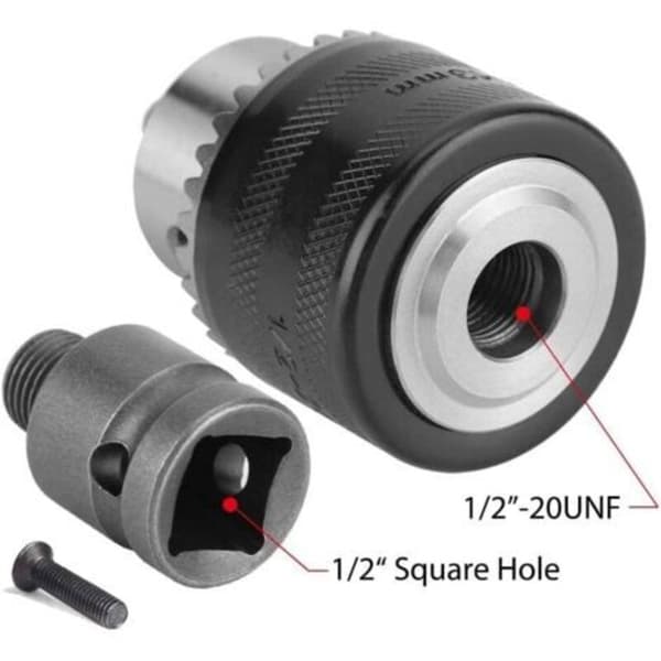 1,5-13mm borepatron 1/2-20 UNF hurtigskift borepatron for elektrisk drillkonvertering
