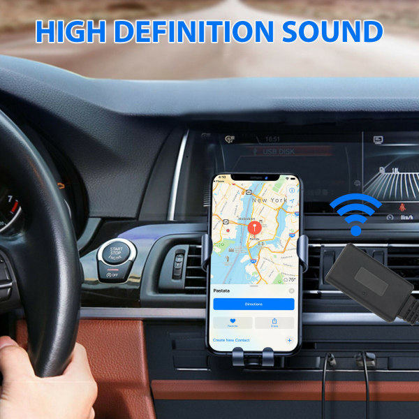 IC Trådløs Bluetooth 5.0 HiFi-adapter Lydmottaker for bil
