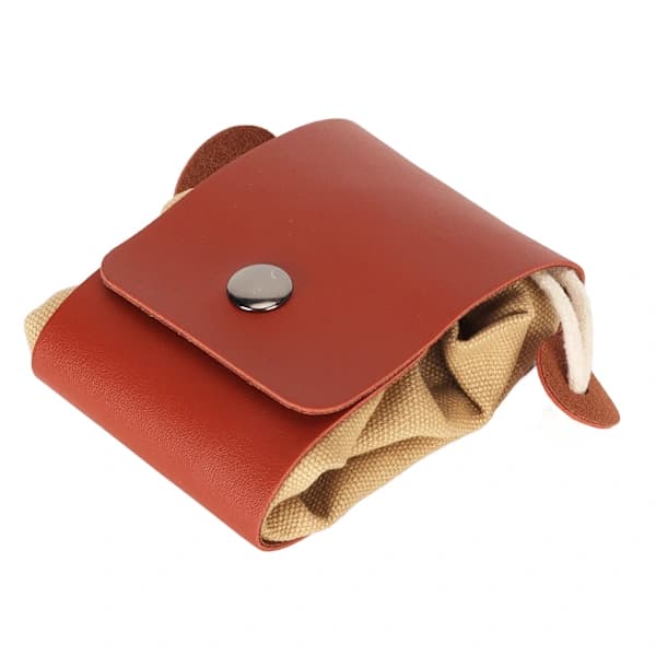 Large Capacity Durable Canvas PU Leather Waterproof Khaki Foraging Pouch for Fruit Picking Flower and Mushroom Picking