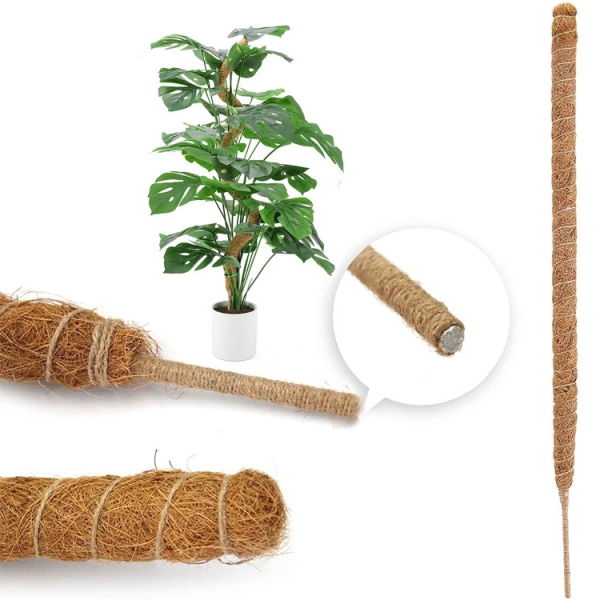 4 st Monstera mossstänger för inomhusväxter, böjbar växthållare