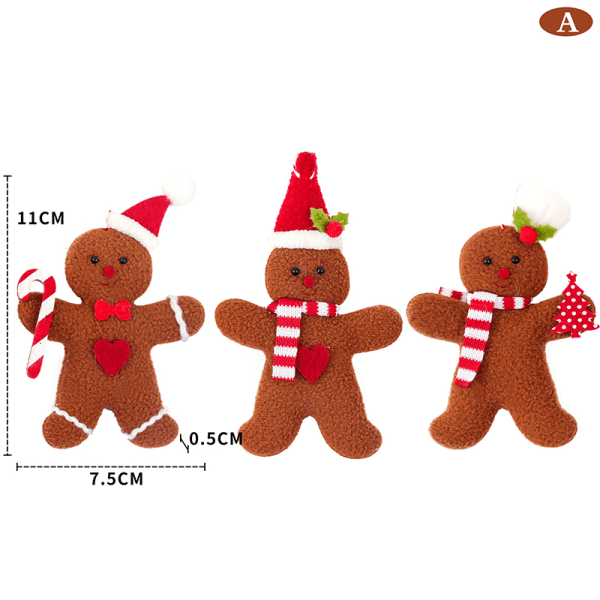 IC 3st/ set joulu piparkakku mies nukke ripustaa Xmas Tree Hang A