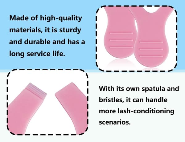 20 stk Y-formede vippeløftkammer, vippeseparerende og krøllende verktøy i plast for vippesalonger, rosa, 4,5 x 3,3 cm