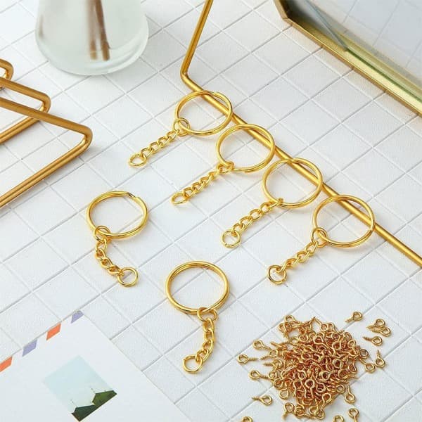 1/2/3/5 360 stk Nøgleringe Ringe DIY Åben Split Hoppe Ring Sølv Guld 16x15x2.0cm 1 Sæt IC