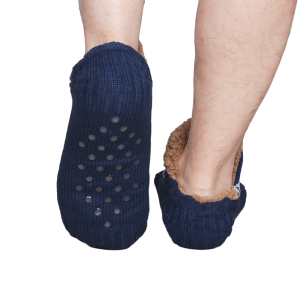 Herr & Dam Fuzzy Slipperstrumpor, Varma Tjocka Tunga Thermal Fleece Strumpor Röd 46-48